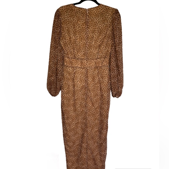 NWT JAUS Leopard Print Midi Dress Size M / 6 - Picture 5 of 7